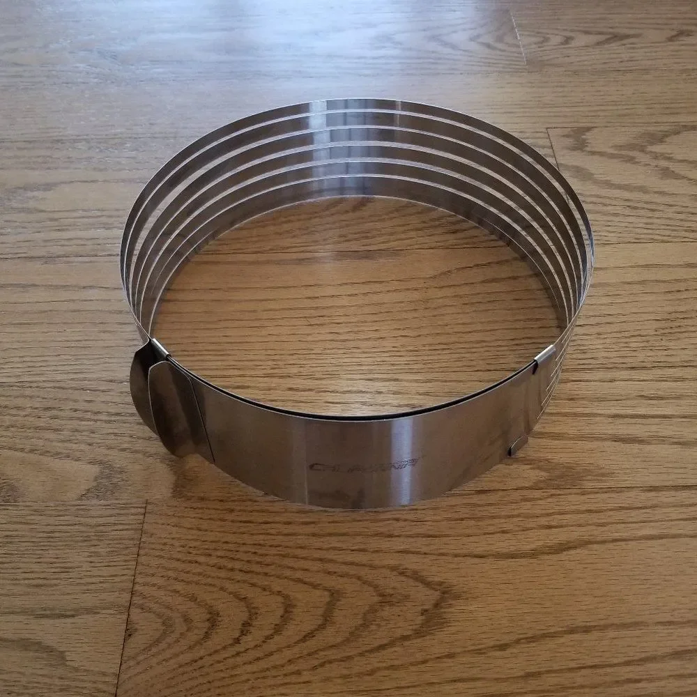 Cade Cake Stainless Steel Cake Ring / Cake Multi Layer Slicer Adjustable VGUC